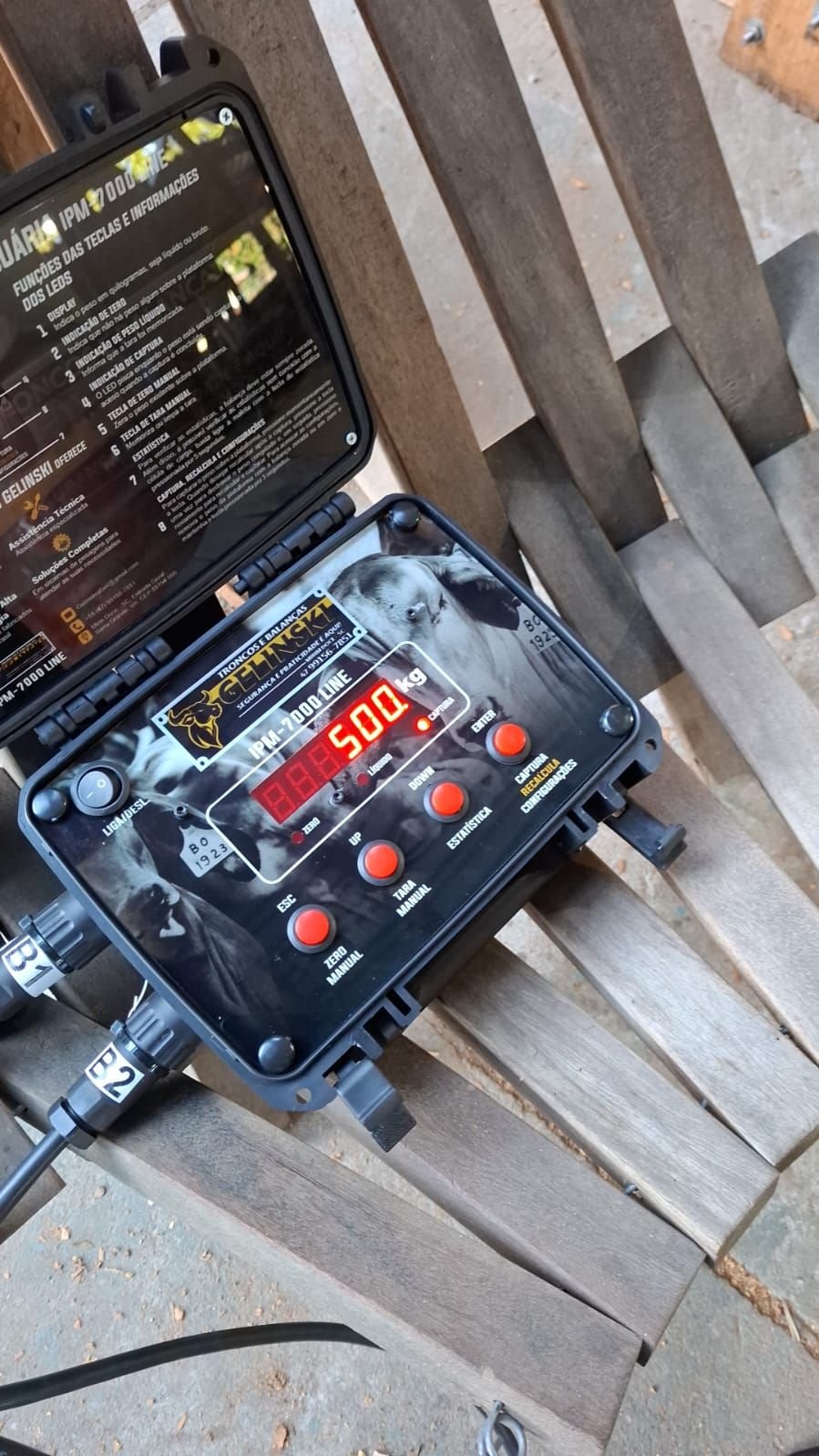 Indicador de pesagem IPM-7000 LINE com display e teclas